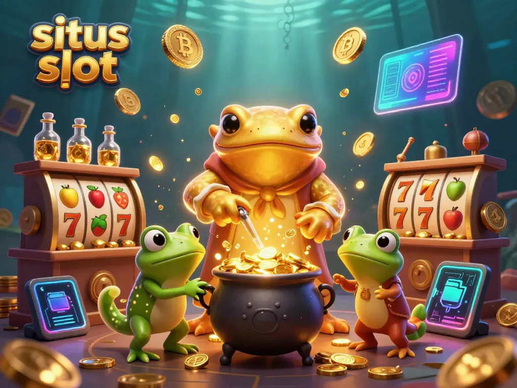 Immerse in the excitement of situs slot with vibrant 3D characters and sparkling slot elements.